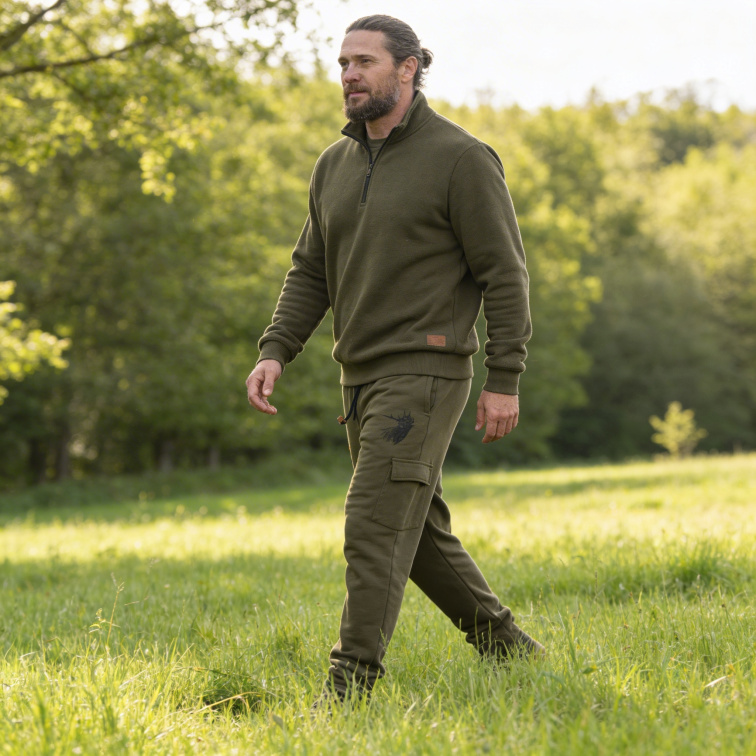 zelené tepláky s kapsami - C.I.T.