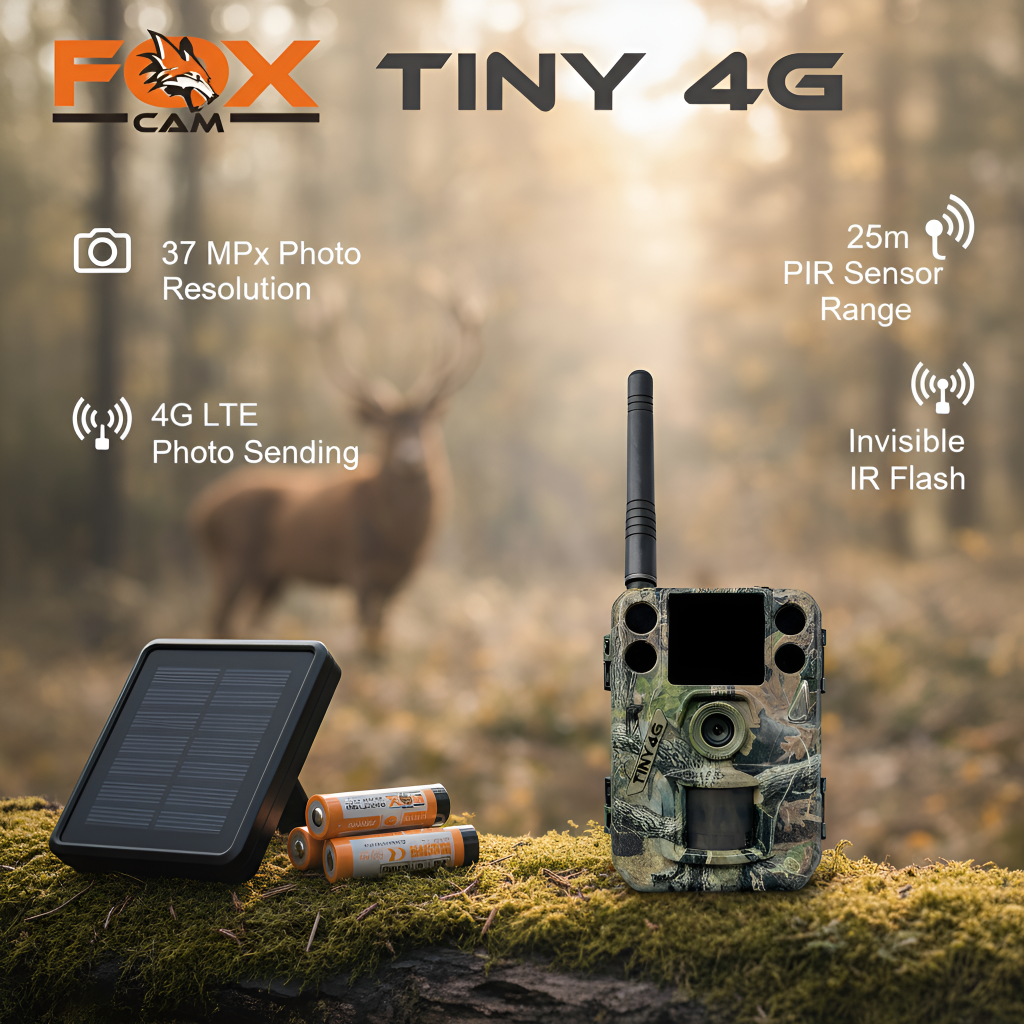 fotopast Tiny 4G Black Flash - FOXcam