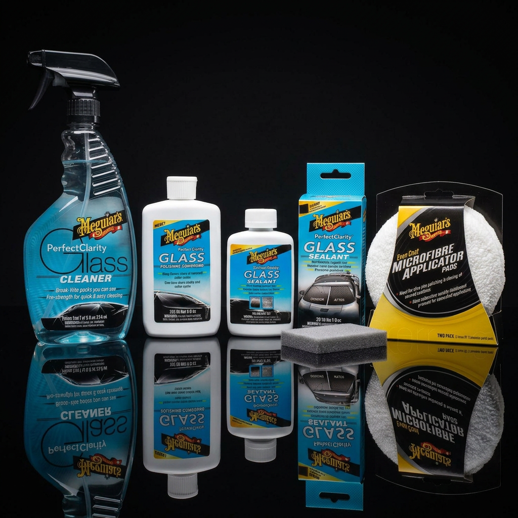 Meguiar's Perfect Clarity Glass Care Kit - sada na kompletní péči, leštění a ochranu skleněných povrchů