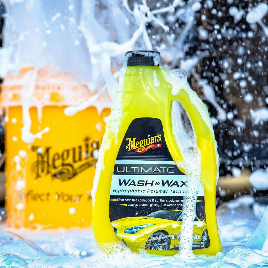 Meguiar's Ultimate Wash & Wax - luxusní, nejkoncentrovanější autošampon s příměsí karnauby a polymerů, 1420 ml