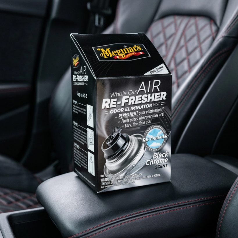 Meguiar's Air Re-Fresher Odor Eliminator - Black Chrome Scent - čistič klimatizace + pohlcovač pachů + osvěžovač vzduchu, vůně "Black Chrome", 71 g