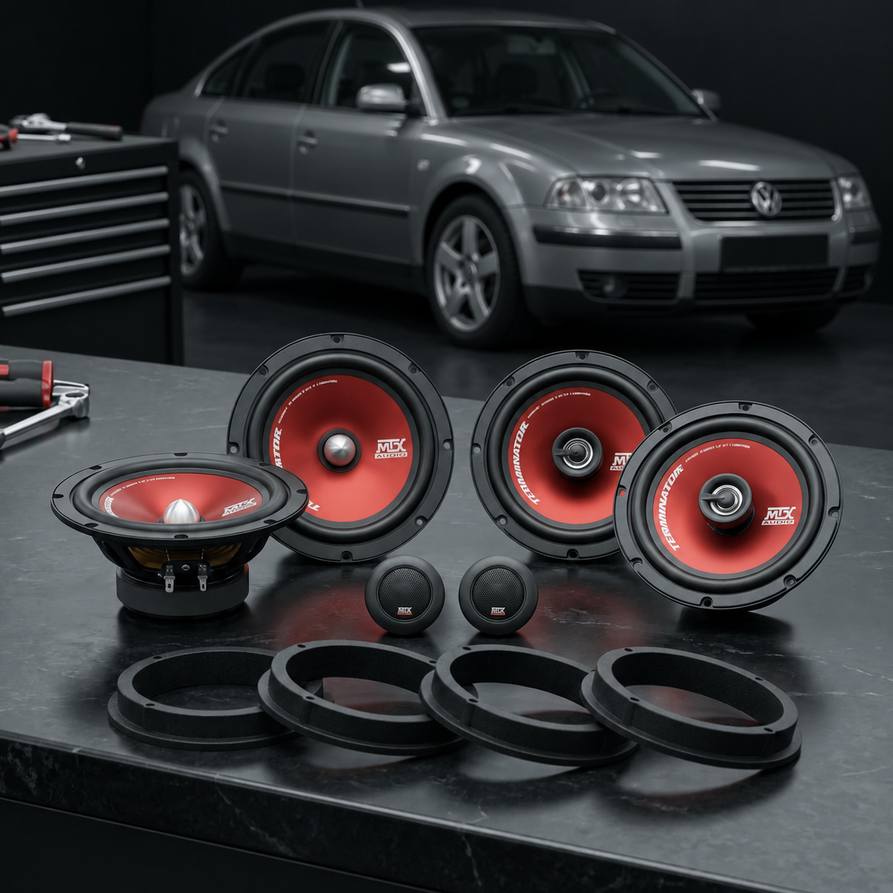 Přední a zadní reproduktory do Volkswagen Passat B5 a B5.5 (1998-2006) - MTX Audio
