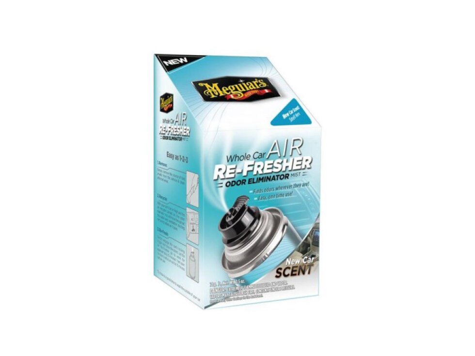 Meguiar's Air Re-Fresher Odor Eliminator - New Car Scent - čistič klimatizace + pohlcovač pachů + osvěžovač vzduchu, vůně nového auta, 71 g