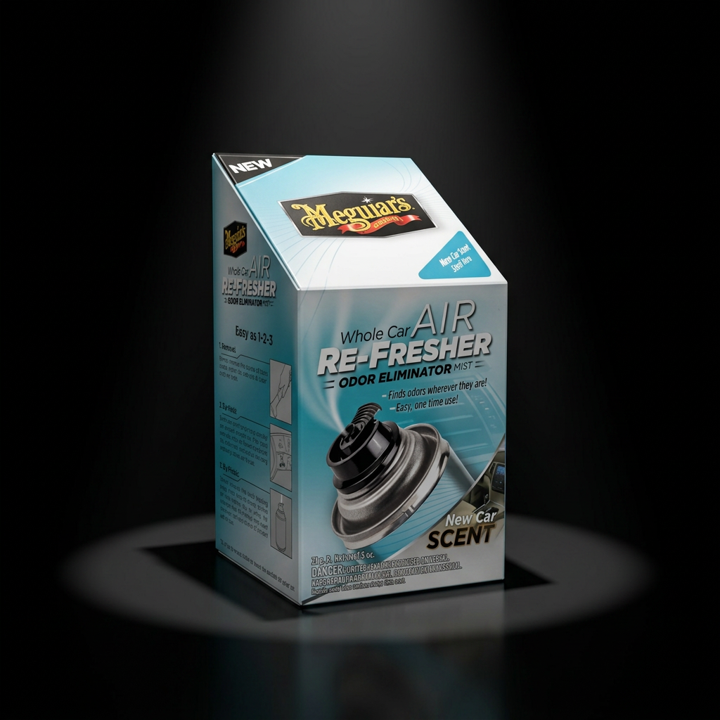 Meguiar's Air Re-Fresher Odor Eliminator - New Car Scent - čistič klimatizace + pohlcovač pachů + osvěžovač vzduchu, vůně nového auta, 71 g