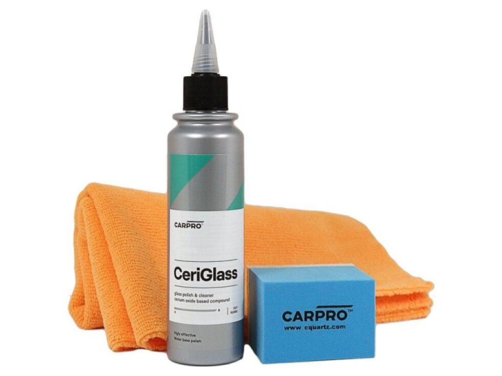 CarPro Ceriglass 150 ml kit sada pro leštění oken