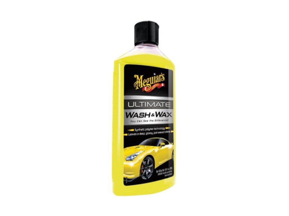 Meguiar's Ultimate Wash & Wax - luxusní, nejkoncentrovanější autošampon s příměsí karnauby a polymerů, 473 ml
