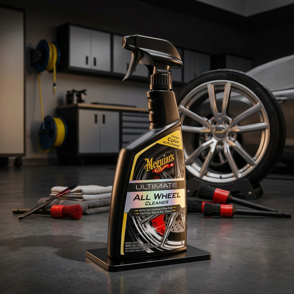 Meguiar's Ultimate All Wheel Cleaner - náš nejúčinnější, pH neutrální čistič na kola s přebarvováním do ruda, 709 ml
