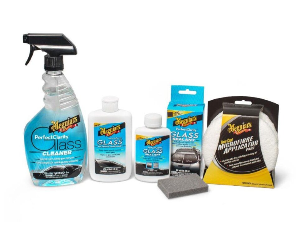 Meguiar's Perfect Clarity Glass Care Kit - sada na kompletní péči, leštění a ochranu skleněných povrchů
