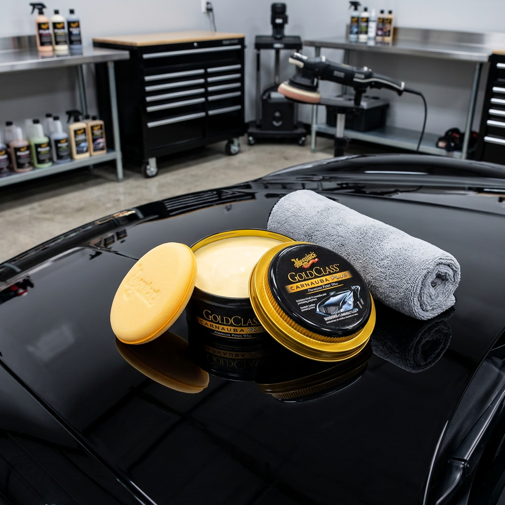 Meguiar's Gold Class Carnauba Plus Premium Paste Wax - tuhý vosk s obsahem přírodní karnauby, 311 g