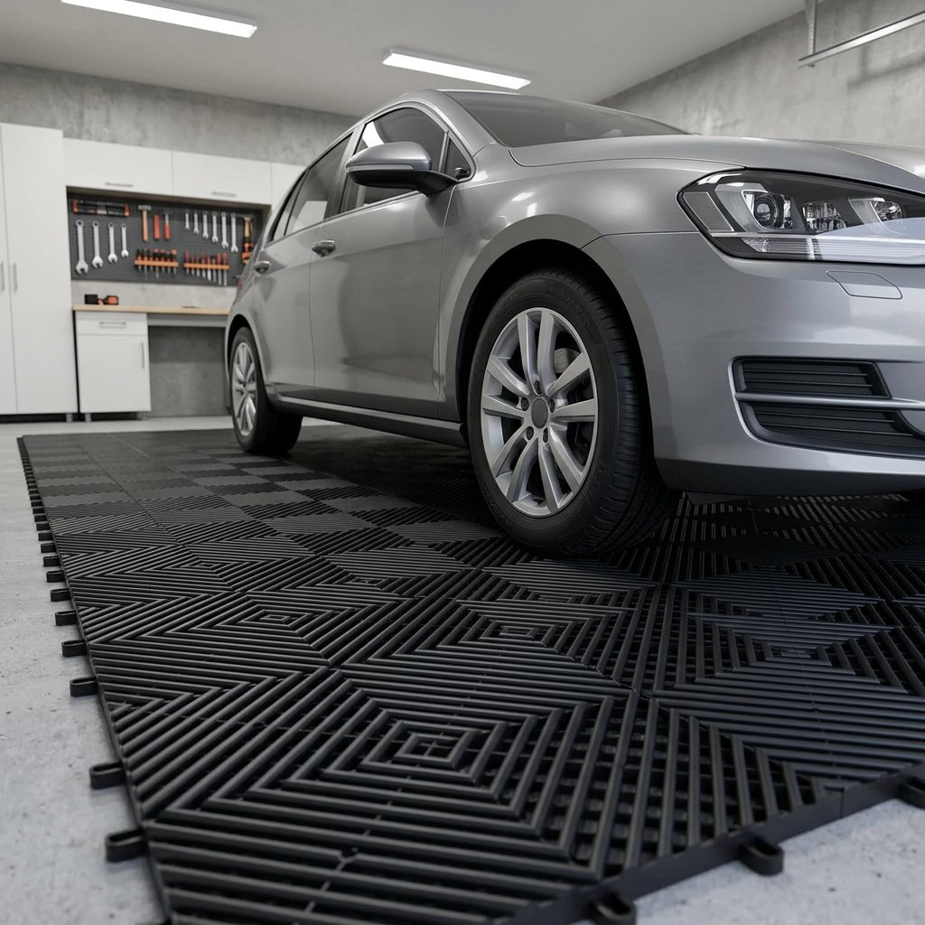 Plastová dlaždice modulární podlahy černá Maxton Floor Black V2