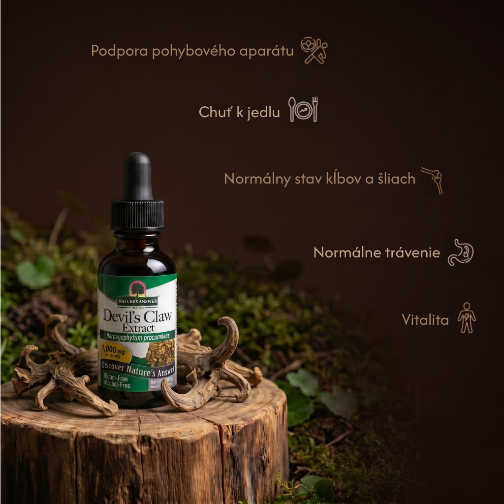 Harpagofyt ležatý (Čertov pazúr), bylinné kvapky, 30 ml, Nature's Answer