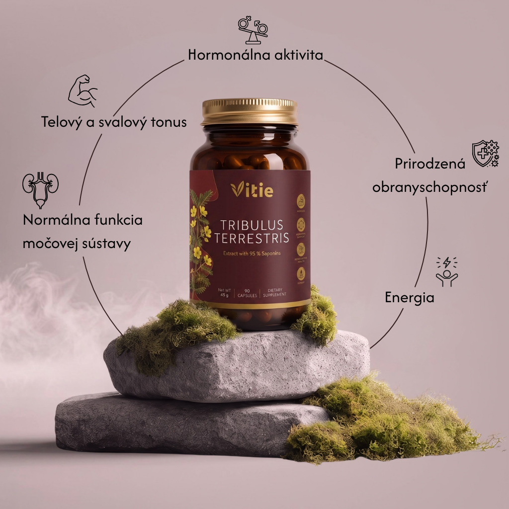 Kotvičník zemný (Tribulus) extrakt – 95 % saponínov, 90 kapsúl, Vitie