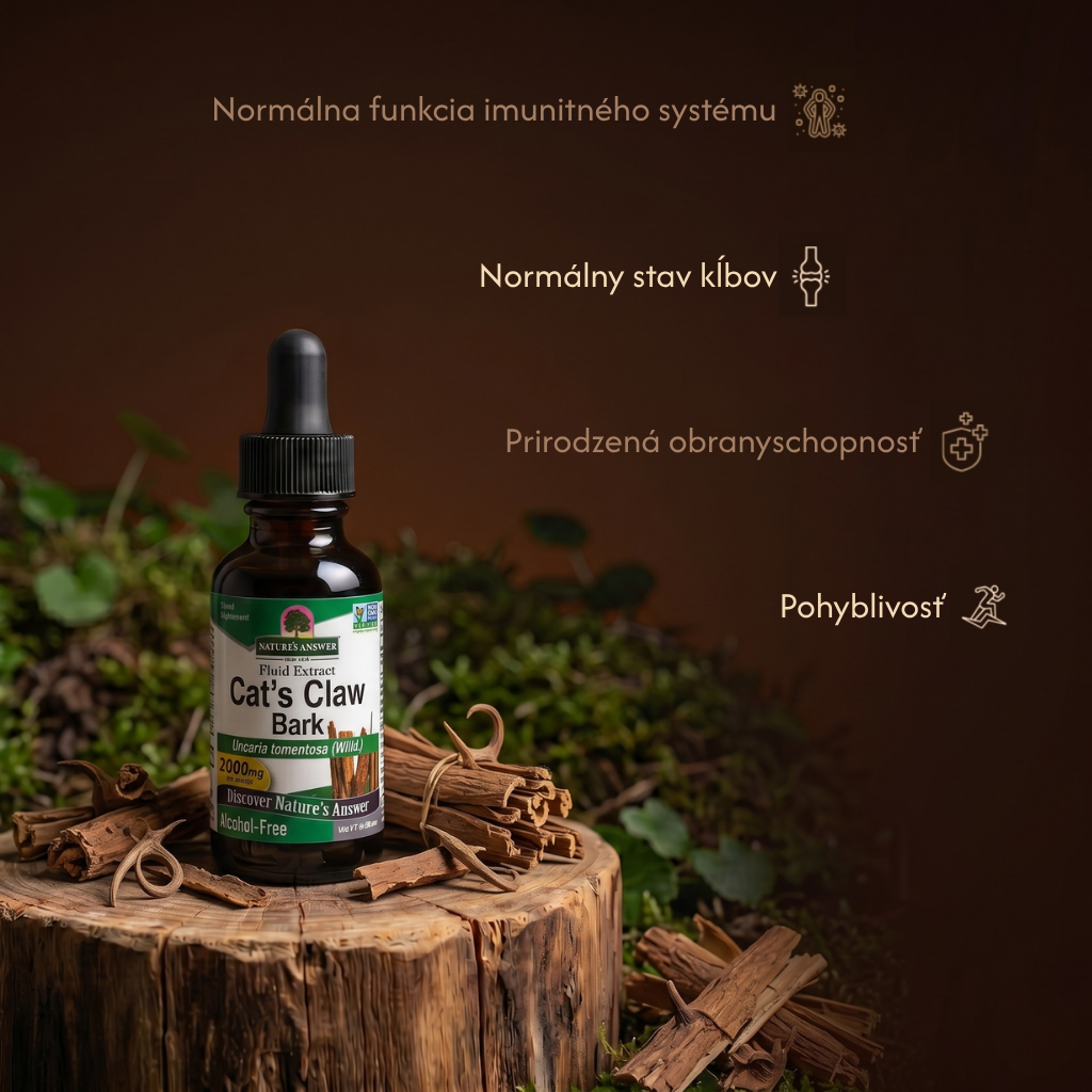 Remdihák plstnatý (Mačací pazúr), bylinné kvapky, 60 ml, Nature's Answer