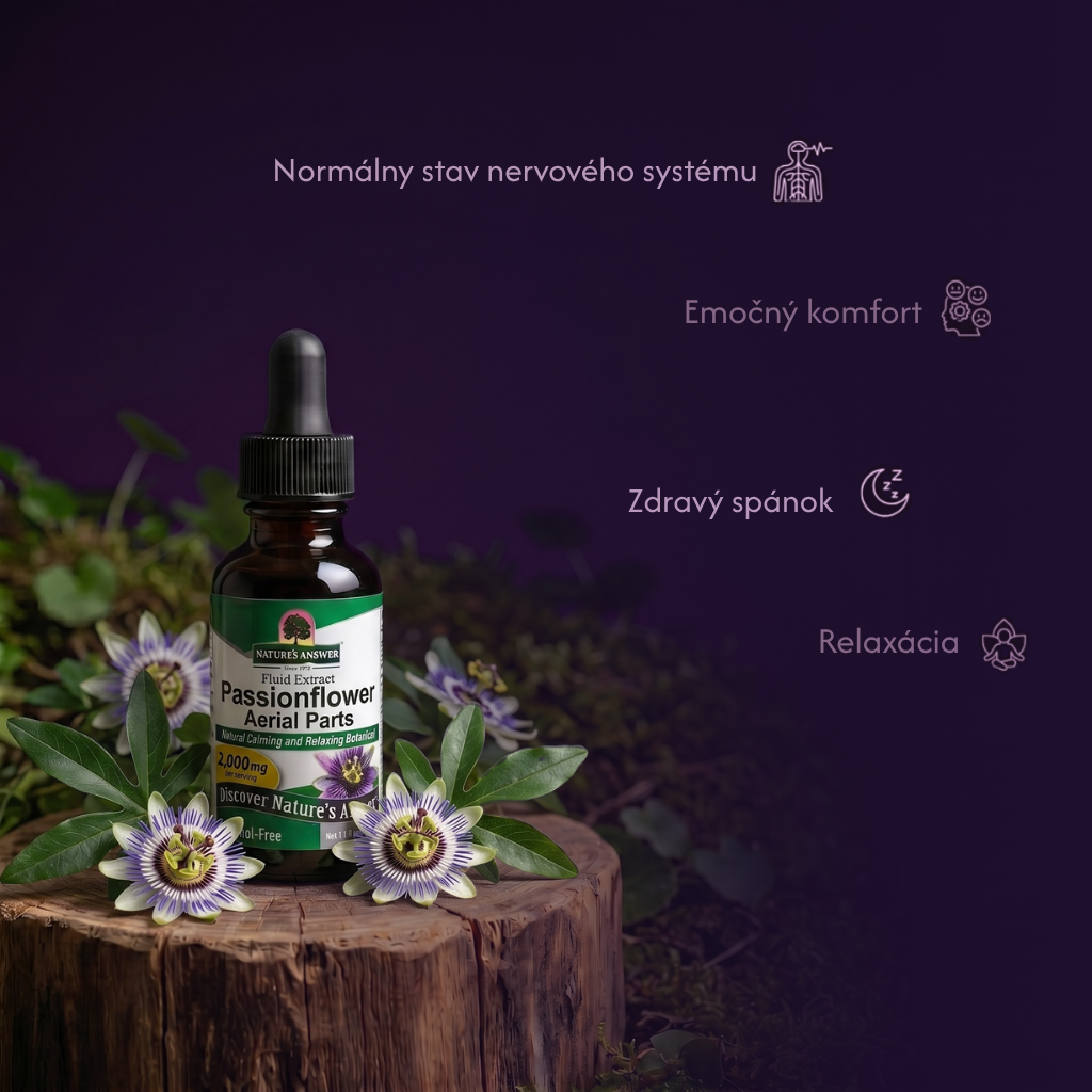 Mučenka opletavá, bylinné kvapky, 30 ml, Nature's Answer