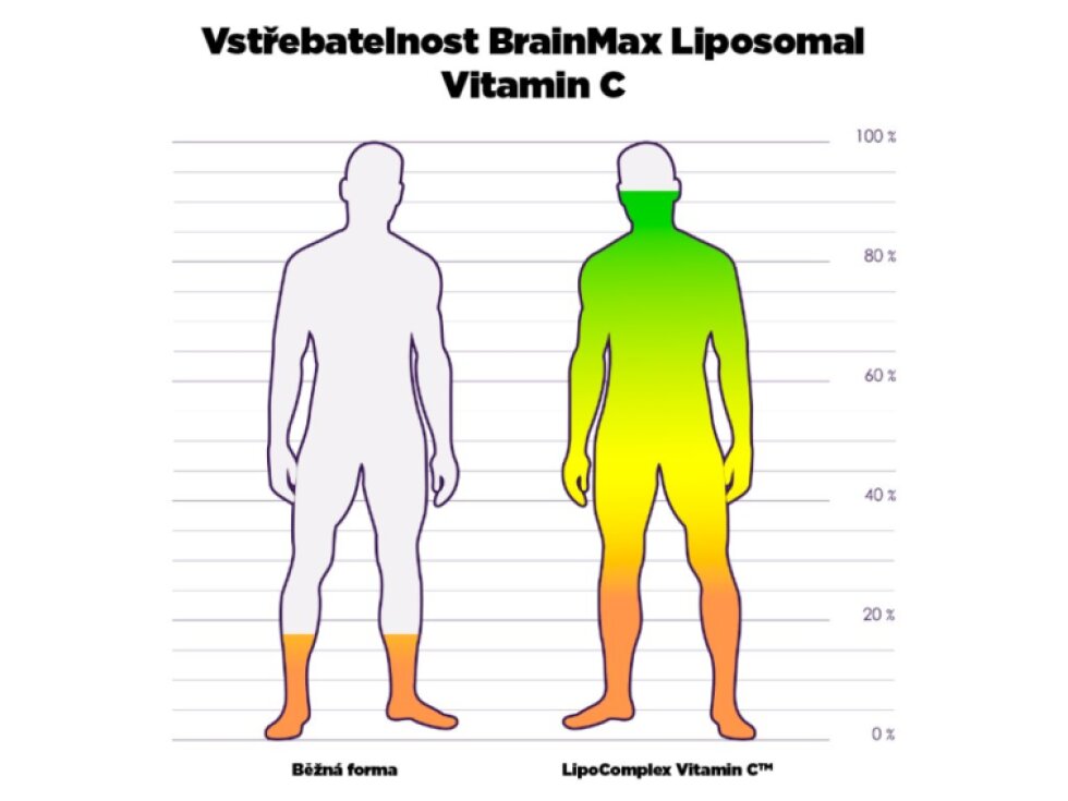 BrainMax Liposomal Vitamin C UPGRADE Lipozomální Vitamín C 500 mg 60 kapslí