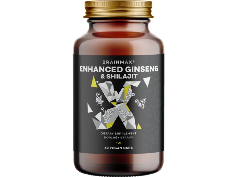BrainMax Enhanced Ginseng & Shilajit 60 rostlinných kapslí