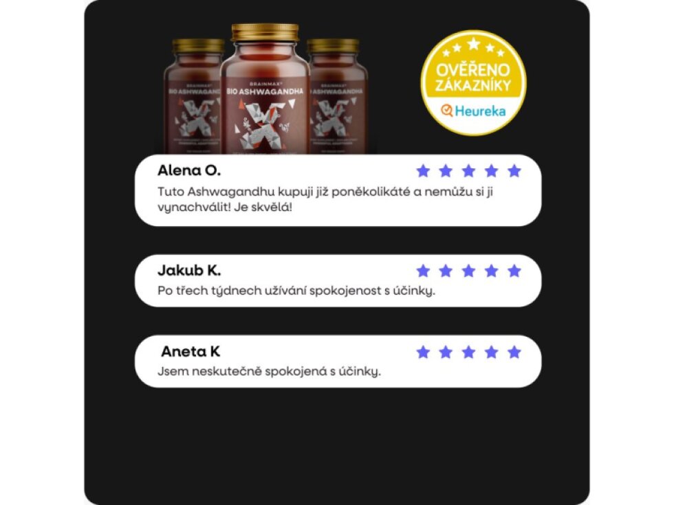 BrainMax BIO Ashwagandha (ašvaganda) 560 mg 100 kapslí