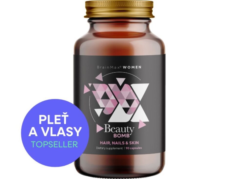 BrainMax Women Beauty Bomb® vlasy nehty pleť 90 rostlinných kapslí