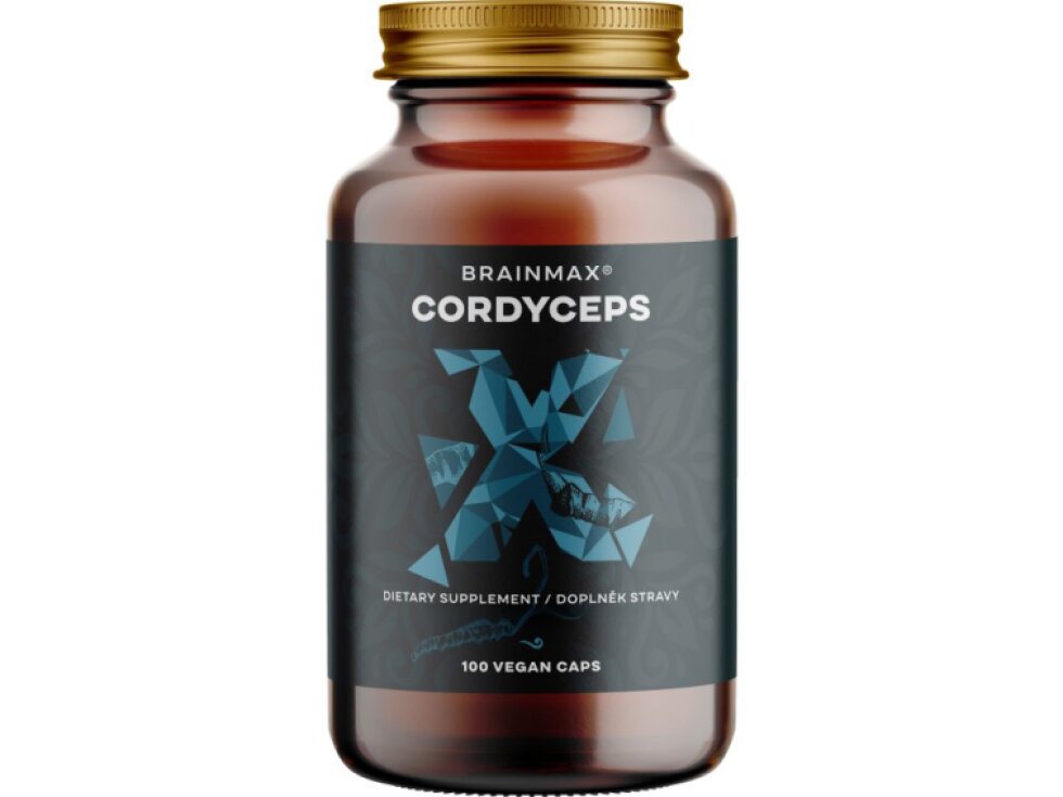 BrainMax Cordyceps extrakt 50% koncentrace polysacharidů a 20 % β – 1,3/1,6 D – glukanů 500 mg 100 rostlinných kapslí