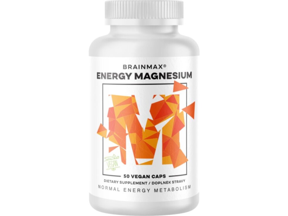 BrainMax Energy Magnesium® Hořčík Malát 1000 mg 50 rostlinných kapslí
