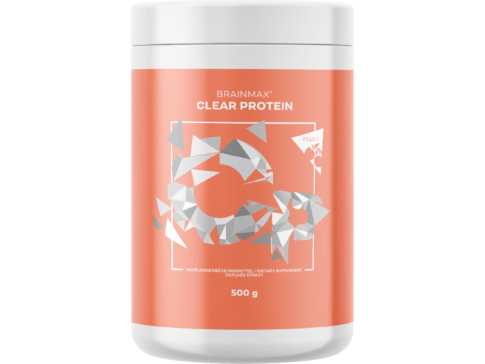 BrainMax Clear Protein broskev 500 g