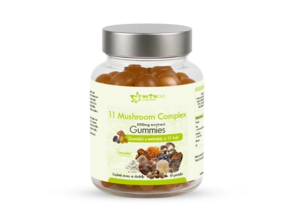 Nutricius 11 Mushroom Complex gummies 500 mg 60 ks