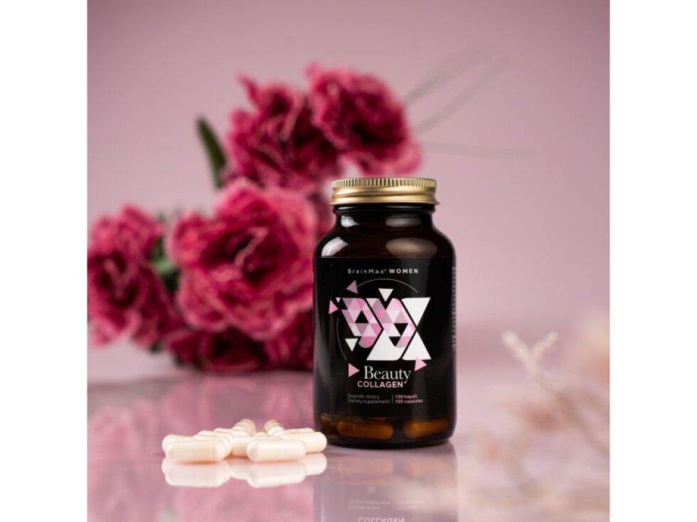 BrainMax Women Beauty Fish Collagen mořský rybí kolagen Naticol® 1448 mg 100 rostlinných kapslí