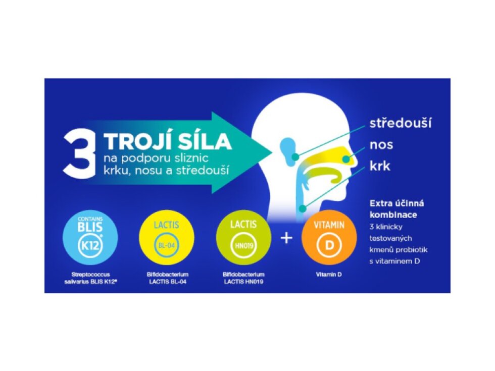 GS Bacto 3 Orální probiotika 20 pastilek