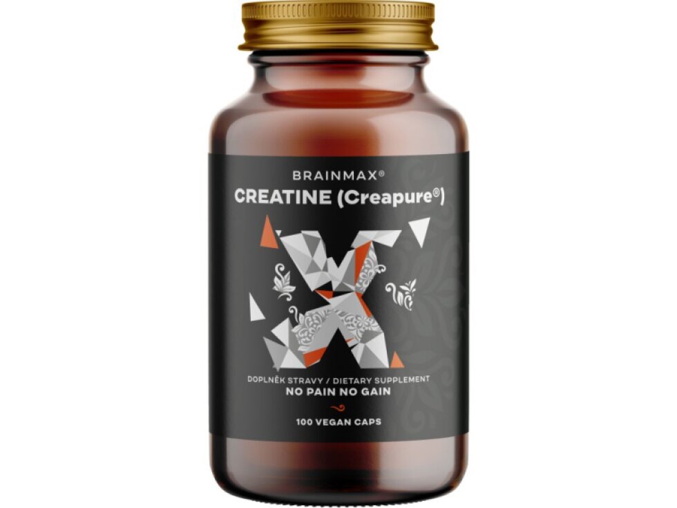 BrainMax Creatine Creapure® kreatin monohydrát 875 mg 100 rostlinných kapslí