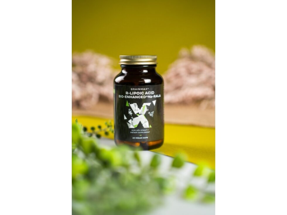 BrainMax Bio – Enhanced® Na – RALA aktivní kyselina lipoová 60 rostlinných kapslí