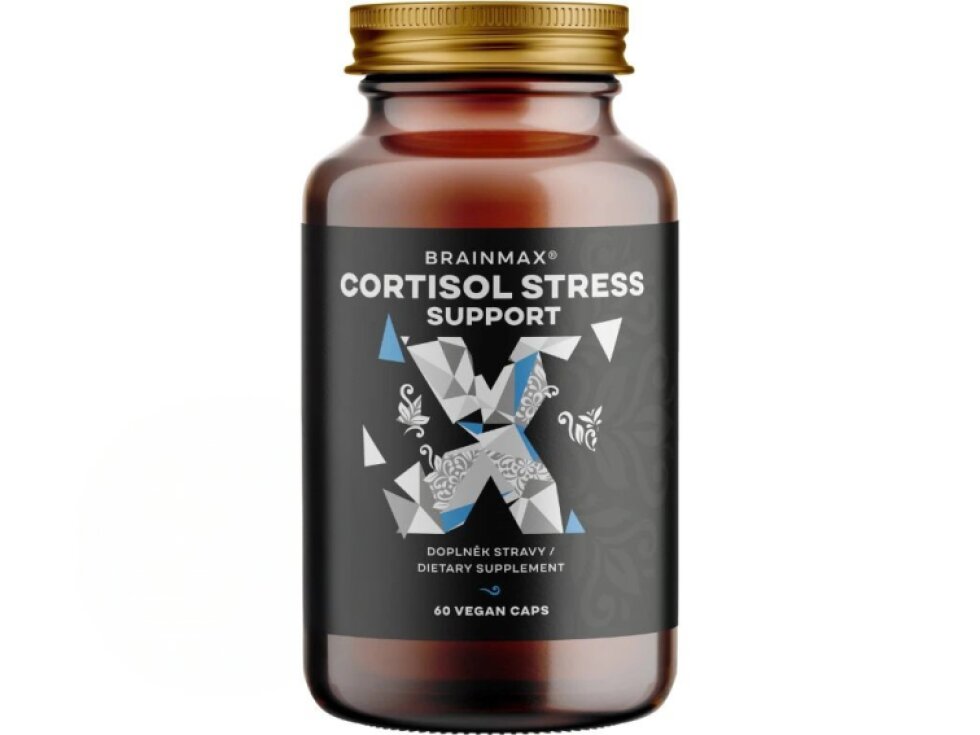 BrainMax Cortisol Stress Support komplex pro podporu duševního zdraví 60 rostlinných kapslí