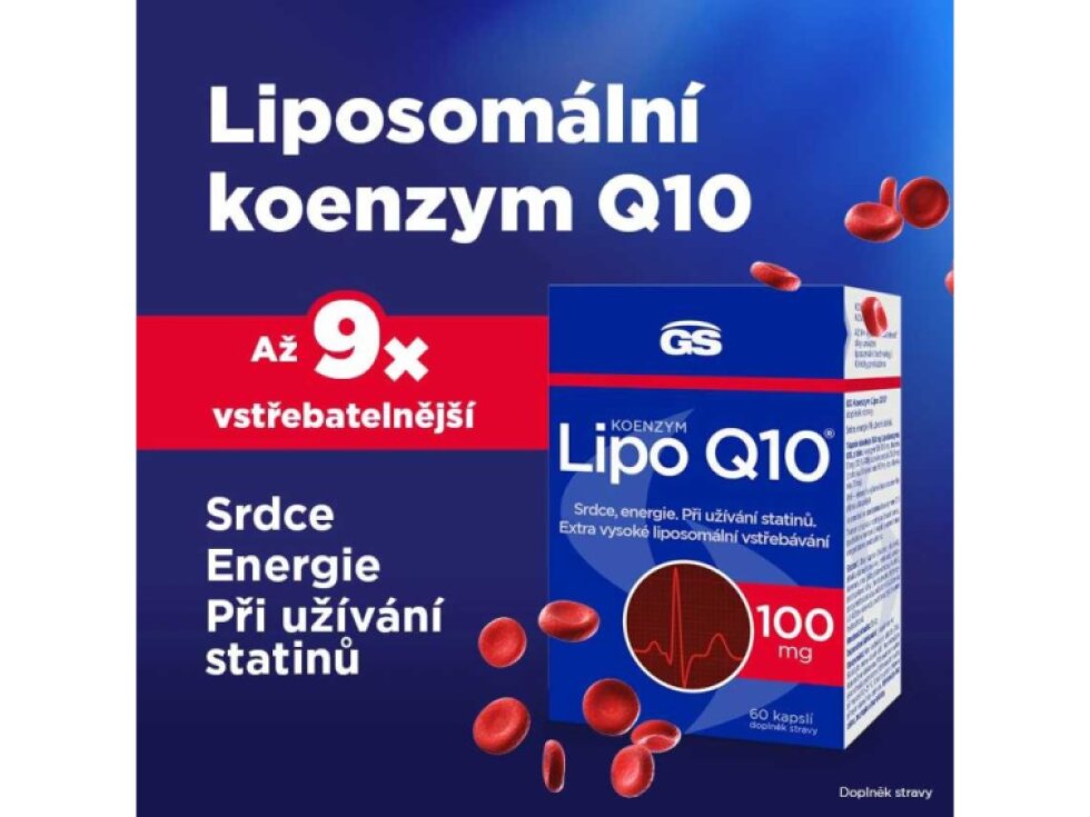 GS Koenzym Lipo Q10 100mg XXL 60+20 kapslí
