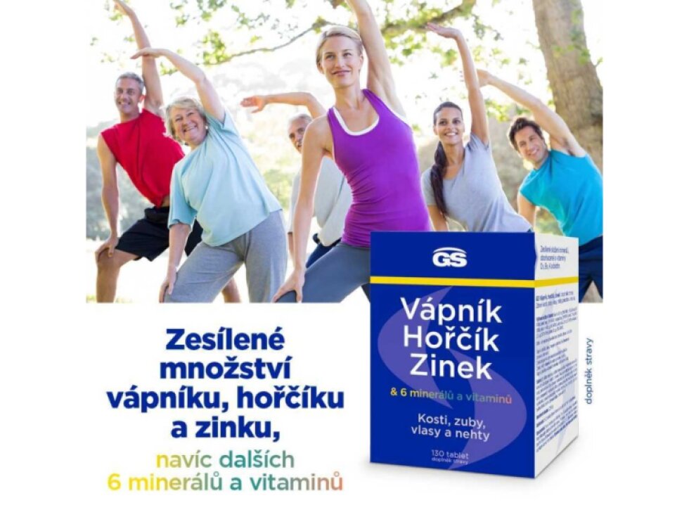 GS Vápník Hořčík Zinek XXL 130+20 tbl.