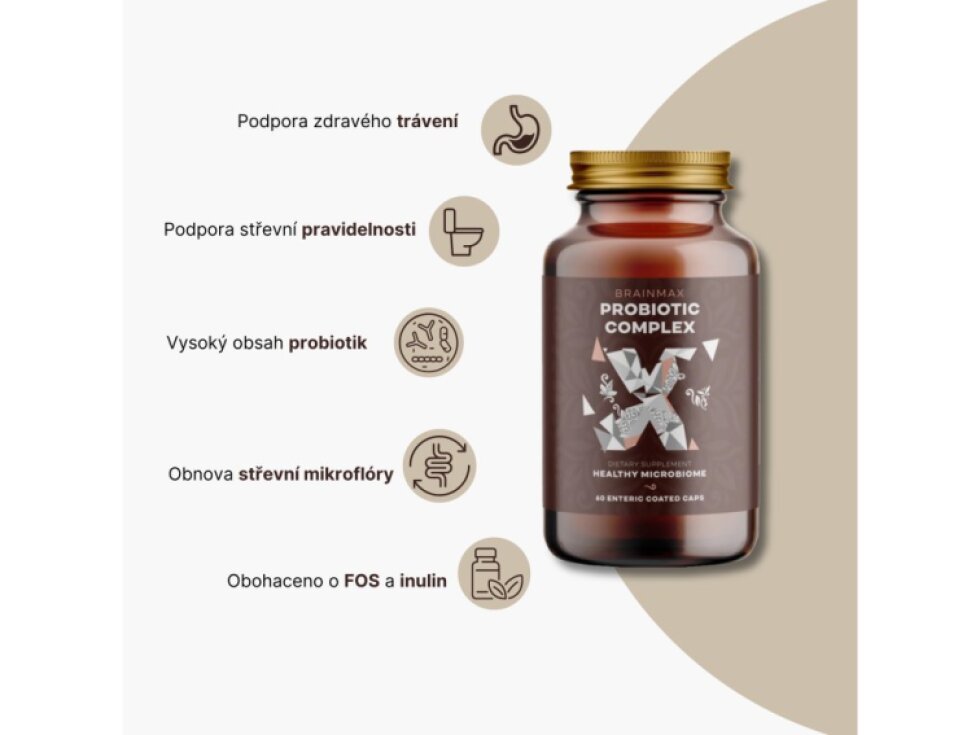 BrainMax Probiotic Complex® (Probiotika) 60 enterosolventních kapslí