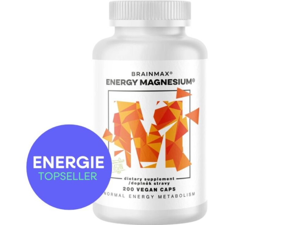 BrainMax Energy Magnesium® Hořčík Malát 1000 mg 200 rostlinných kapslí