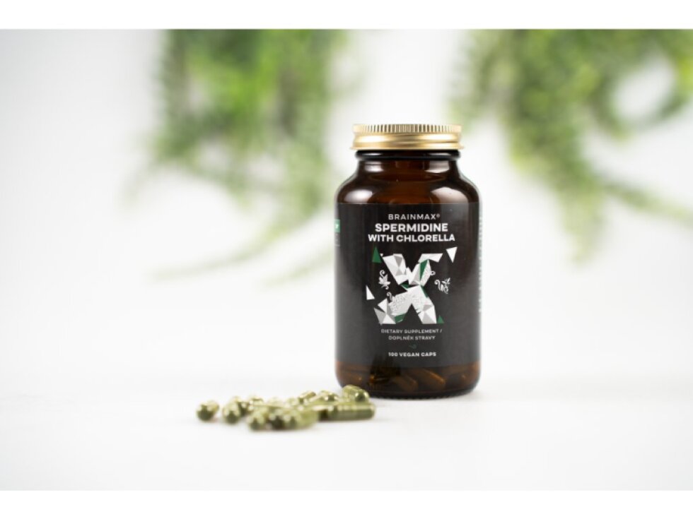 BrainMax Spermidine Chlorella 2,5 mg 100 rostlinných kapslí
