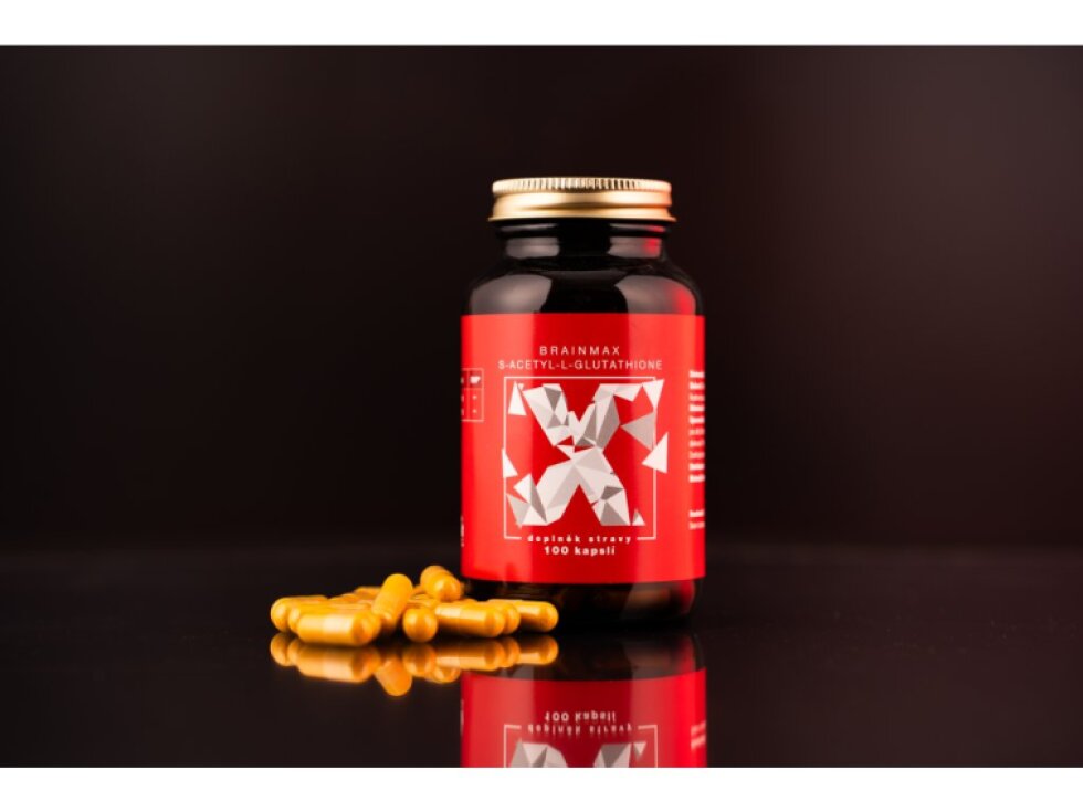 BrainMax S – Acetyl – L – Glutathione SAG 100 mg 100 rostlinných kapslí