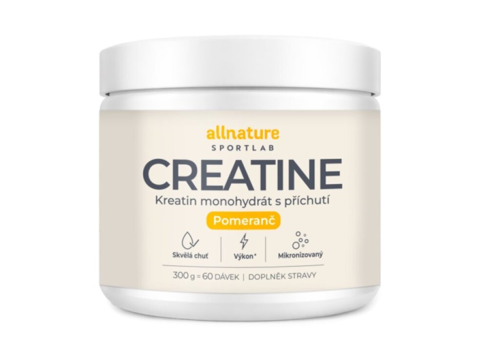 Allnature Sportlab Creatine monohydrát pomeranč 300 g