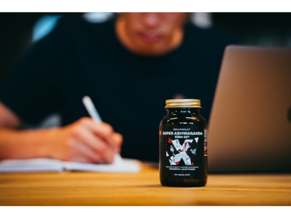BrainMax Super Ashwagandha® extrakt KSM – 66® Ašvaganda extrakt 100 kapslí