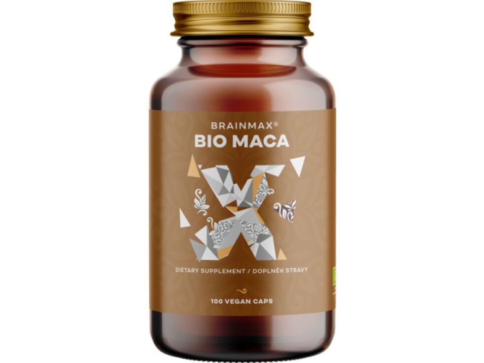 BrainMax BIO Maca 740 mg 100 rostlinných kapslí