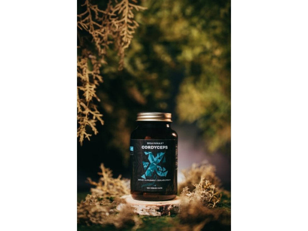 BrainMax Cordyceps extrakt 50% koncentrace polysacharidů a 20 % β – 1,3/1,6 D – glukanů 500 mg 100 rostlinných kapslí