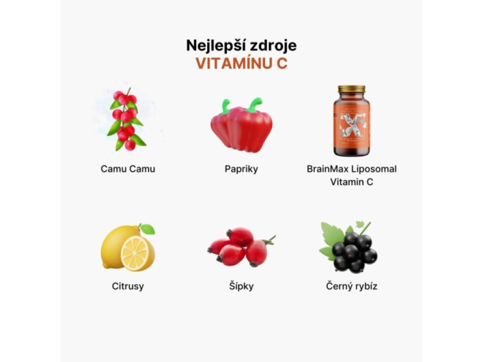BrainMax Liposomal Vitamin C UPGRADE Lipozomální Vitamín C 500 mg 60 kapslí