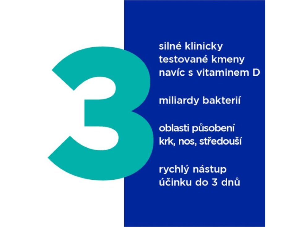 GS Bacto 3 Orální probiotika 20 pastilek