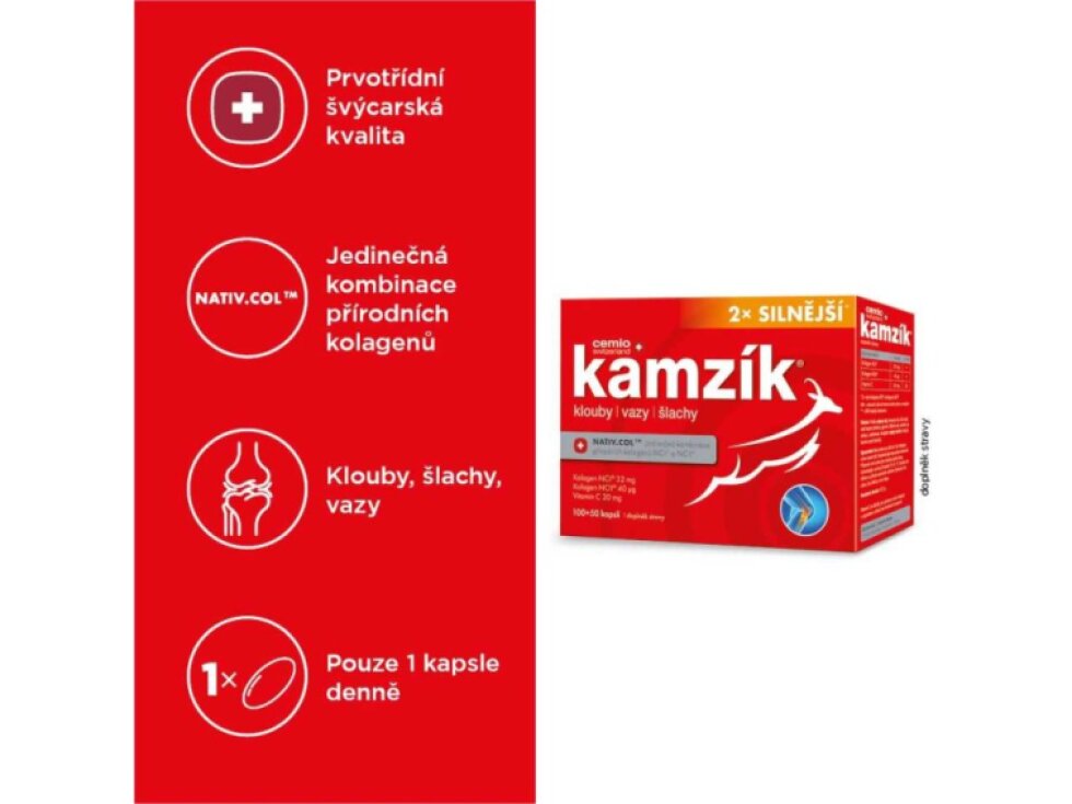 Kamzík® 2x Silnější 100 kapslí + 50 kapslí