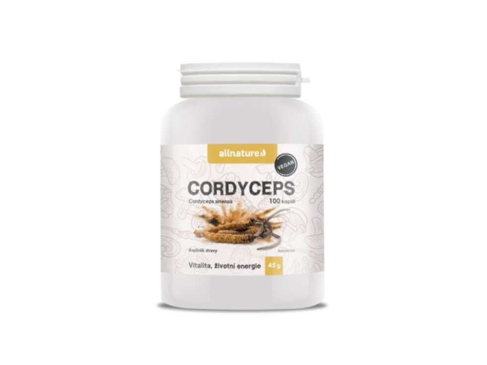 Allnature Cordyceps kapsle 100 kapslí