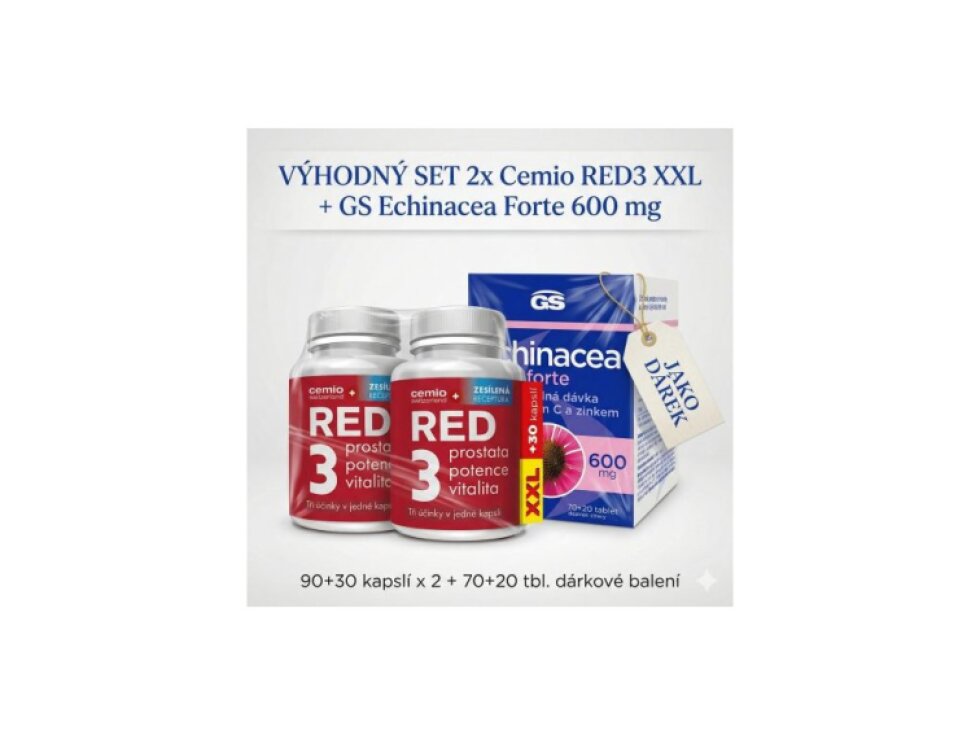2x Cemio RED3 XXL 90+30 kapslí