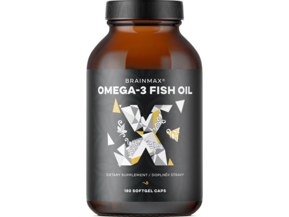 BrainMax Omega-3 Fish Oil 180 kapslí