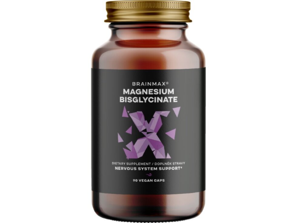 BrainMax Magnesium Bisglycinate 90 rostlinných kapslí