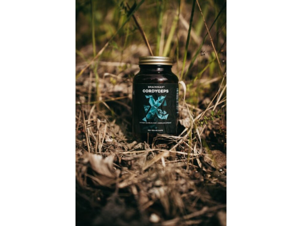 BrainMax Cordyceps extrakt 50% koncentrace polysacharidů a 20 % β – 1,3/1,6 D – glukanů 500 mg 100 rostlinných kapslí
