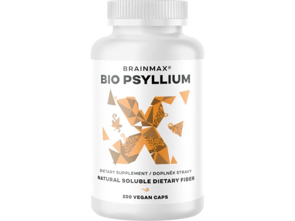 BrainMax BIO Psyllium 800 mg 200 rostlinných kapslí